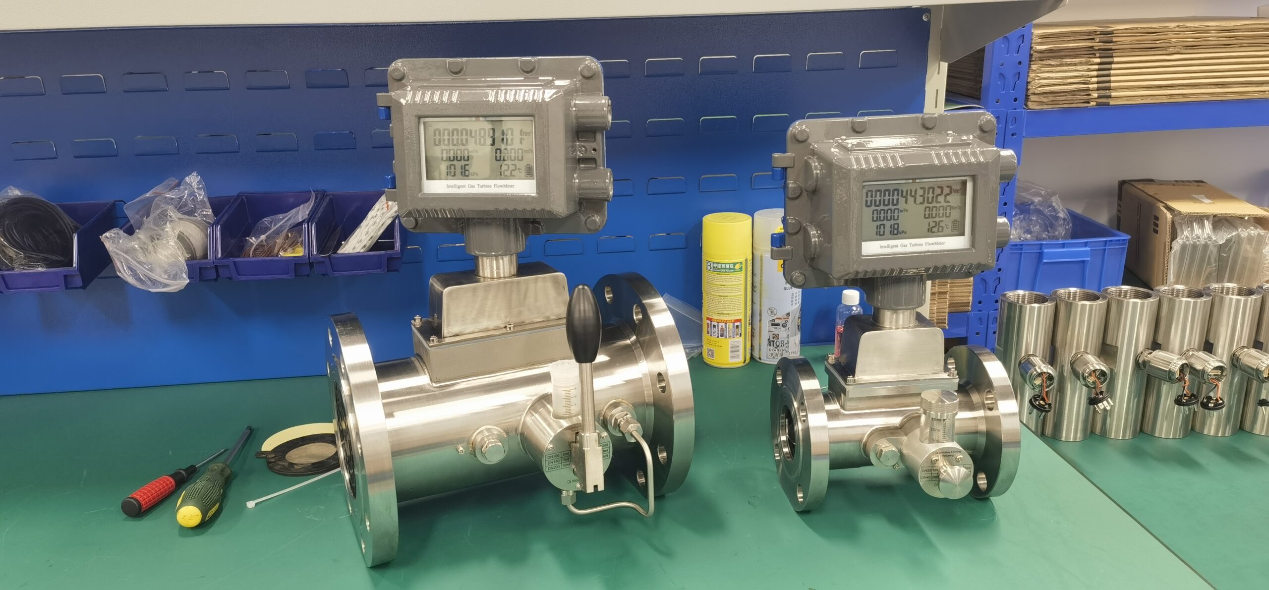 High Accuracy 1.0% Custody Transfer SS304 DN50 Dual Power 4-20mA RS485 Turbine Gas Flow Meter